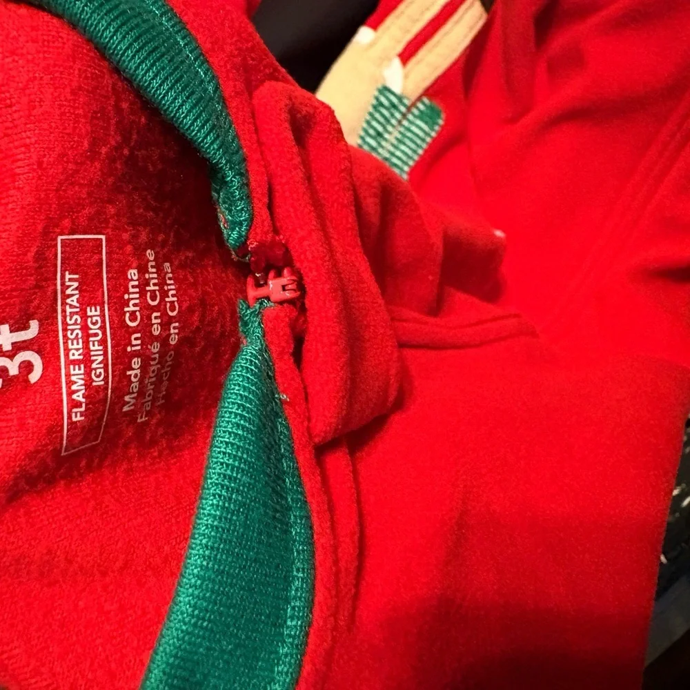 Carter's Red Reindeer Footie